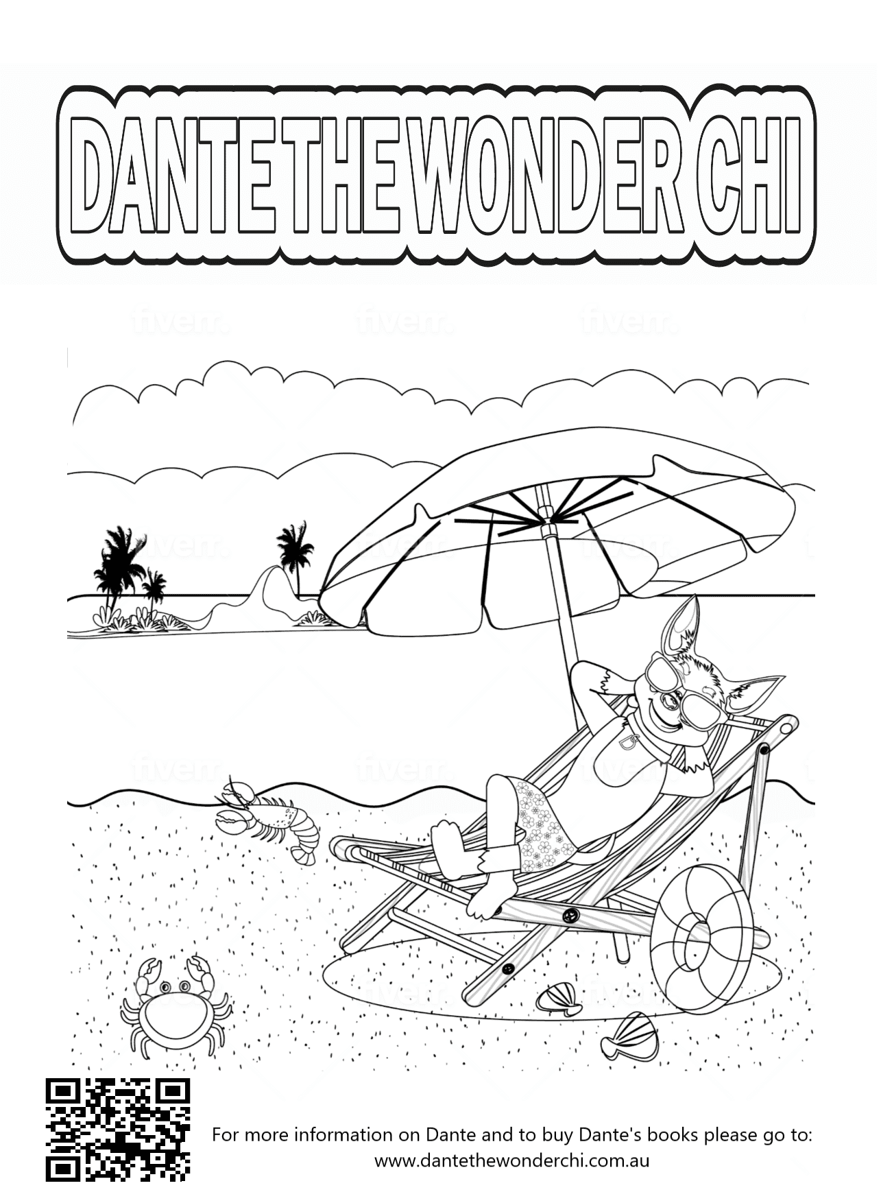 1 DANTE AT BEACH with QR code